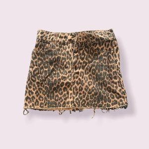 Zara trf Leopard Print Mini Skirt